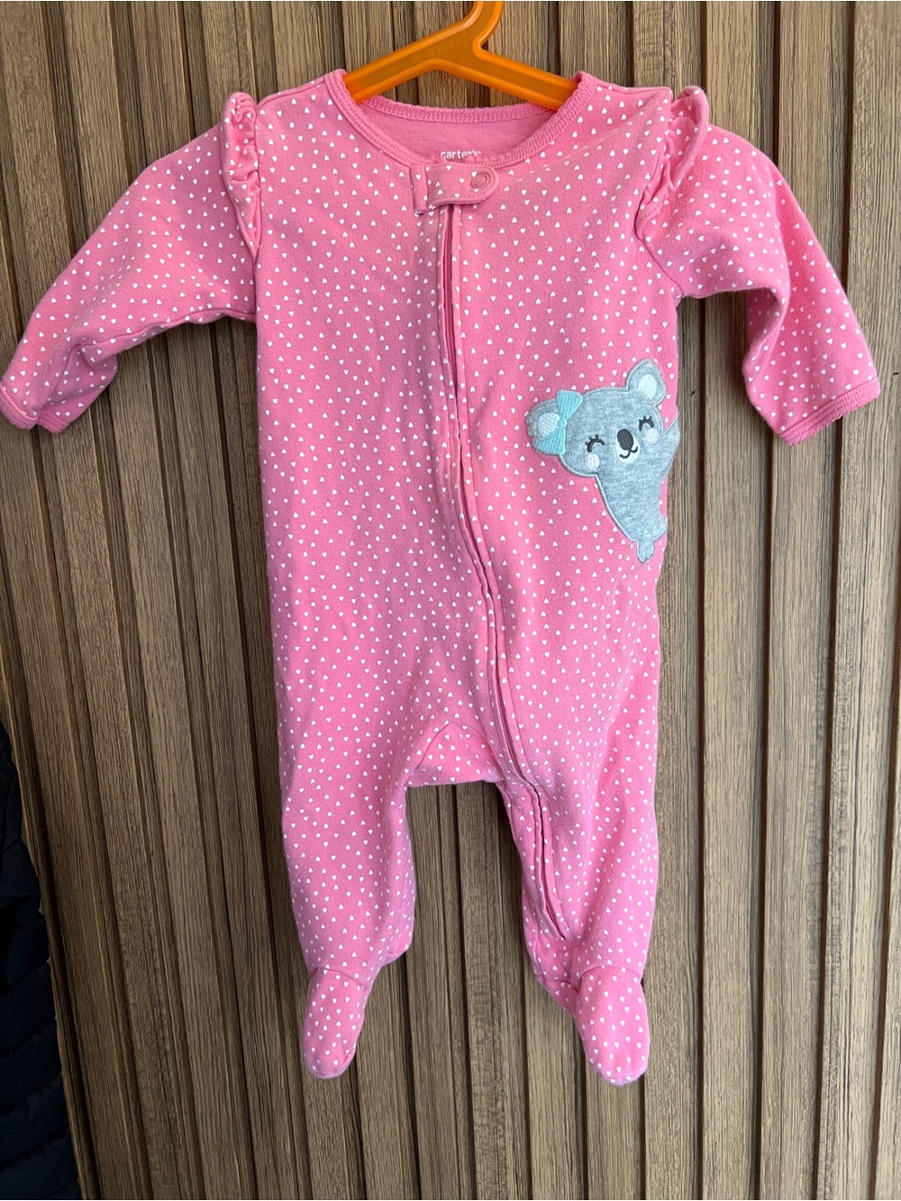 🔥 3 FOR $15 OFFER 🔥 Carter's Pink Koala Baby One-Piece Footed Sleeper